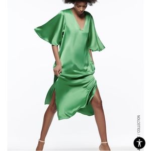 Size L Zara satin effect tunic dress